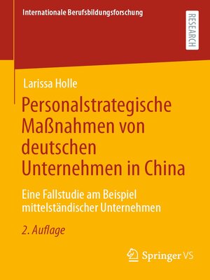 cover image of Personalstrategische Maßnahmen von deutschen Unternehmen in China